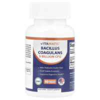 Bacillus Coagulans, 5 млрд КОЕ, 60 растительных капсул — Vitamatic