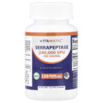 серрапептаза, 120 капсул из гипромеллозы DRcaps® (120 000 SPU в 1 капсуле) — Vitamatic