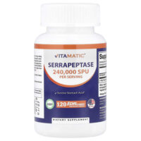серрапептаза, 120 капсул из гипромеллозы DRcaps® (120 000 SPU в 1 капсуле) — Vitamatic