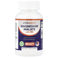 малат магния с витамином B6, 90 вегетарианских таблеток — Vitamatic