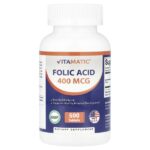 Фолиевая кислота, 400 мкг, 500 таблеток — Vitamatic