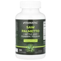 Пальма сереноа + листья крапивы / тыква / пигеум, 180 растительных капсул — Vitamatic