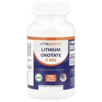 Оротат лития, 5 мг, 240 растительных капсул — Vitamatic