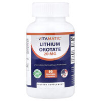 Оротат лития, 20 мг, 90 растительных капсул — Vitamatic