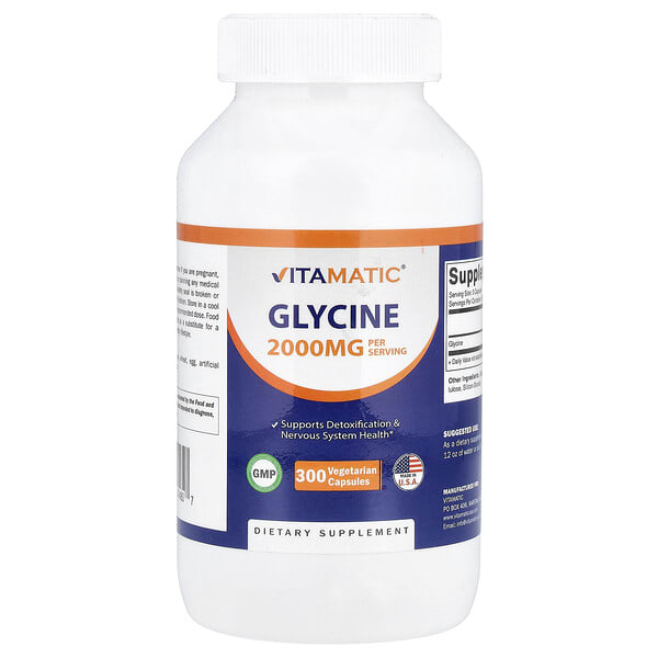 vmc47480_v_8.jpg глицин, 300 вегетарианских капсул (666 мг в 1 капсуле) — Vitamatic