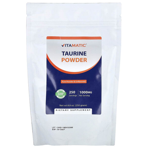 vmc47501_v_2.jpg таурин в порошке, без добавок, 250 г (8,8 унции) — Vitamatic