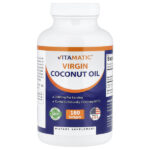 кокосовое масло первого отжима, 180 капсул (1000 мг в 1 капсуле) — Vitamatic