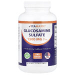 сульфат глюкозамина, 240 растительных капсул (750 мг в 1 капсуле) — Vitamatic