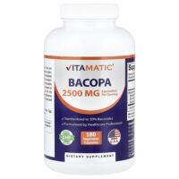 бакопа, 180 растительных капсул (1250 мг в 1 капсуле) — Vitamatic