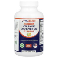 жир печени исландской трески, лимон, 120 капсул — Vitamatic