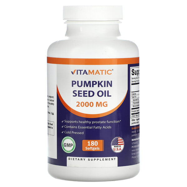 vmc80072_v_8.jpg тыквенное масло, 180 капсул (1000 мг в 1 капсуле) — Vitamatic