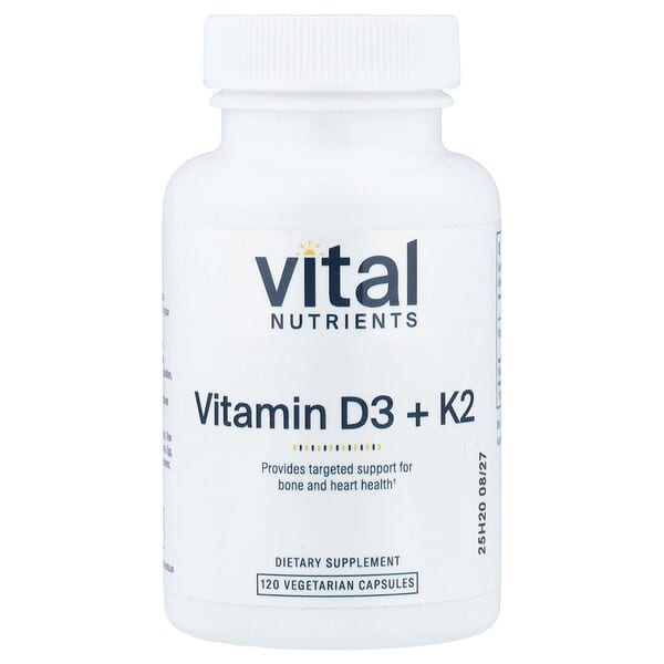 vnu00002_v_16.jpg витамины D3 и К2, 120 вегетарианских капсул — Vital Nutrients