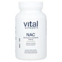NAC, 600 мг, 100 веганских капсул — Vital Nutrients