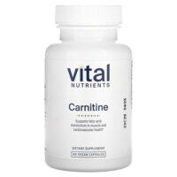 Карнитин, 60 веганских капсул (500 мг на капсулу) — Vital Nutrients