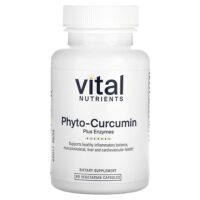 Фитокуркумин с ферментами, 60 вегетарианских капсул — Vital Nutrients