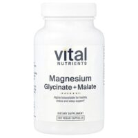 Магний, 240 мг, 100 веганских капсул (120 мг в каждой капсуле) — Vital Nutrients