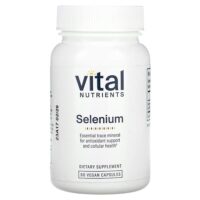 Селен, 90 веганских капсул (200 мкг в каждой капсуле) — Vital Nutrients