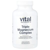 тройной комплекс магния, 180 веганских капсул (250 мг в 1 капсуле) — Vital Nutrients