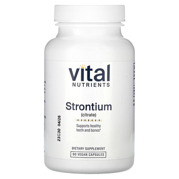 vnu31211_v_8.jpg Цитрат стронция, 90 веганских капсул (227 мг на капсулу) — Vital Nutrients