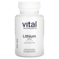 Литий, 20 мг, 90 веганских капсул — Vital Nutrients