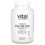 Ultra Pure, рыбий жир 350, лимон, 200 мягких таблеток — Vital Nutrients
