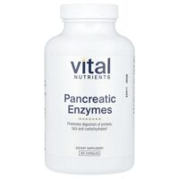 Ферменты поджелудочной железы, 180 капсул — Vital Nutrients