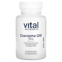 Коэнзим Q10, 200 мг, 60 веганских капсул — Vital Nutrients