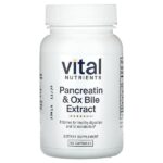Панкреатин и экстракт бычьей желчи, 60 капсул — Vital Nutrients