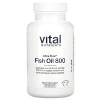 ультрачистый рыбий жир 800, со вкусом лимона, 90 капсул — Vital Nutrients