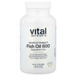 Ultra Pure® Omega-3, рыбий жир 800, лимон, 90 мягких таблеток — Vital Nutrients
