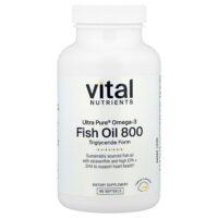 Ultra Pure® Omega-3, рыбий жир 800, лимон, 90 мягких таблеток — Vital Nutrients