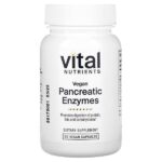 веганские панкреатические ферменты, 90 веганских капсул — Vital Nutrients