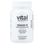 витамин A, 7500 мкг, 100 капсул — Vital Nutrients
