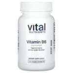 Витамин B6, 100 веганских капсул (100 мг на капсулу) — Vital Nutrients