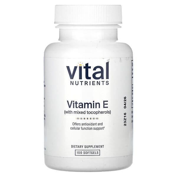 vnu52111_v_8.jpg витамин E со смешанными токоферолами, 100 мягких таблеток — Vital Nutrients
