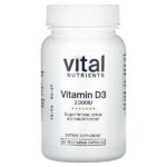 Витамин D3, 2000 МЕ, 90 вегетарианских капсул — Vital Nutrients