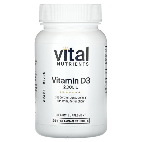 vnu53711_v_8.jpg Витамин D3, 2000 МЕ, 90 вегетарианских капсул — Vital Nutrients