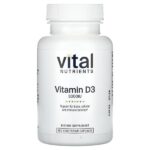 Витамин D3, 5000 МЕ, 180 вегетарианских капсул — Vital Nutrients