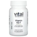 Витамин K2-7, 60 веганских капсул (180 мкг в капсуле) — Vital Nutrients