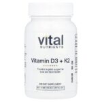 K2-7 + D3, 60 вегетарианских капсул — Vital Nutrients