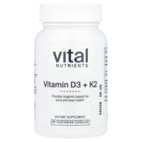 K2-7 + D3, 60 вегетарианских капсул — Vital Nutrients