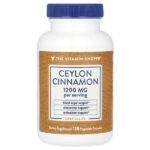 Цейлонская корица, 120 растительных капсул (600 мг на капсулу) — The Vitamin Shoppe