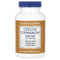 Цейлонская корица, 120 растительных капсул (600 мг на капсулу) — The Vitamin Shoppe