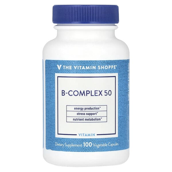 vsi01046_v_8.jpg B-Complex 50, витамины группы B, 100 растительных капсул — The Vitamin Shoppe