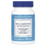бета-каротин, 7500 мкг (25 000 МЕ), 100 мягких таблеток — The Vitamin Shoppe