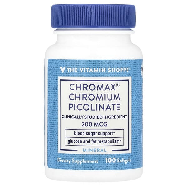 vsi01130_v_8.jpg Chromax® пиколинат хрома, 200 мкг, 100 мягких таблеток — The Vitamin Shoppe