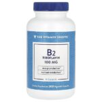 Витамин B2, рибофлавин, 100 мг, 300 растительных капсул — The Vitamin Shoppe