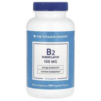 Витамин B2, рибофлавин, 100 мг, 300 растительных капсул — The Vitamin Shoppe