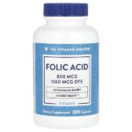 Фолиевая кислота, 800 мкг, 300 капсул — The Vitamin Shoppe