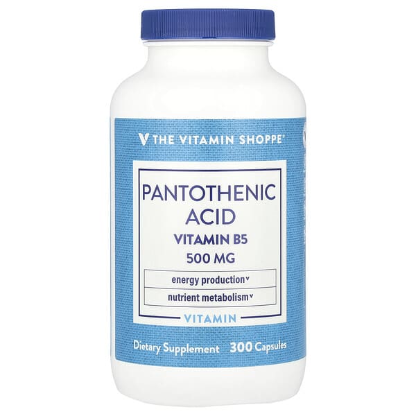 vsi01155_v_8.jpg Пантотеновая кислота, витамин B5`` 300 капсул — The Vitamin Shoppe